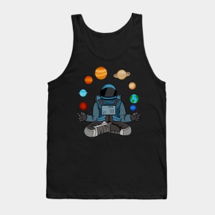 Astronaut Meditating, Yoga, Zen, Universe Tank Top